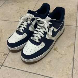 Nike White and Navy Sneakers